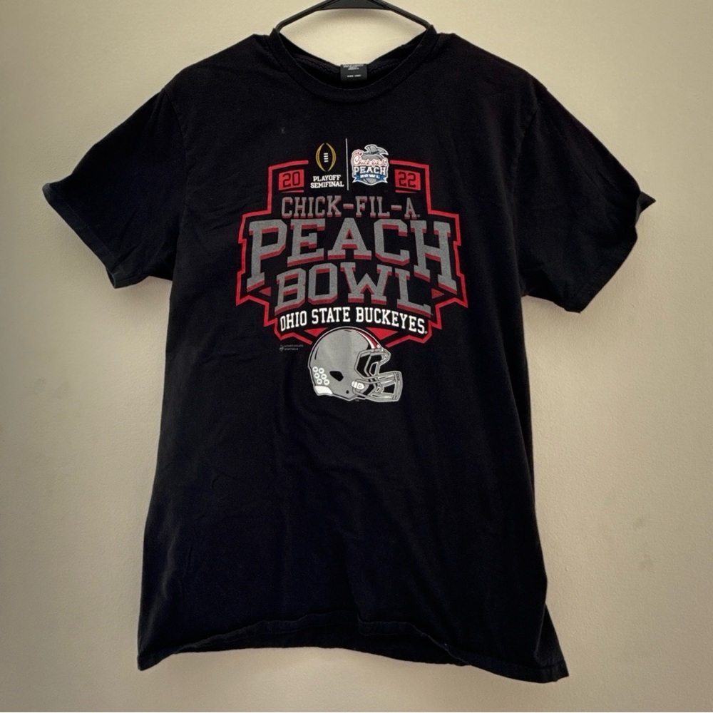 Ohio State Buckeyes 2022 Black Chick-Fil-A Peach Bowl T-Shirt (Large)